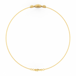 Side profile featuring fine gold detailing and comfortable fit with ethical stones.
