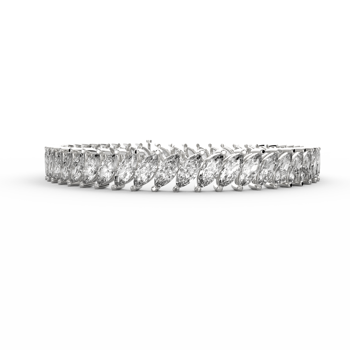 Lab Grown Marquise Diamond Tennis Bracelet in Gold Ayanika