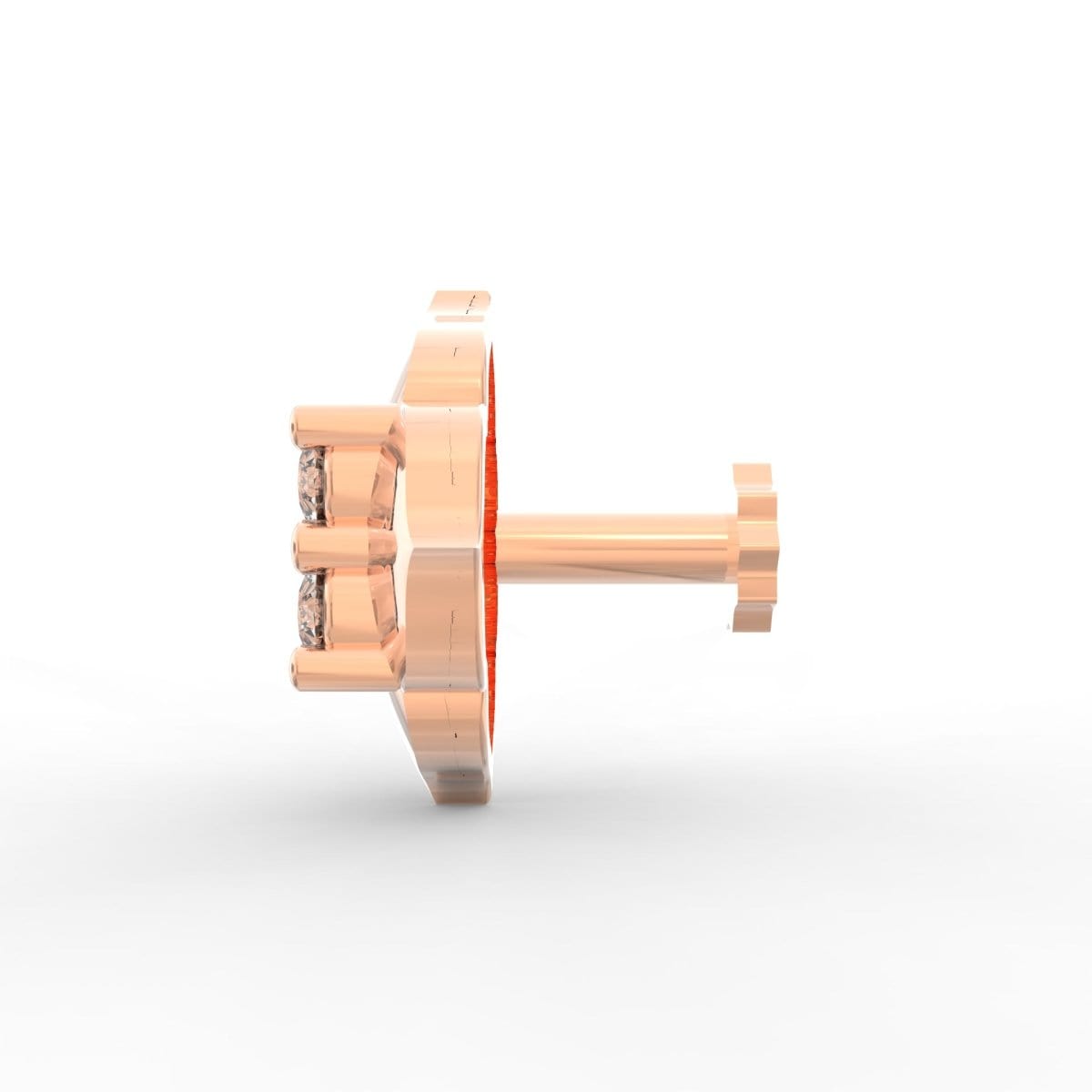 Minimalist lines and metal finish featured from the side.
