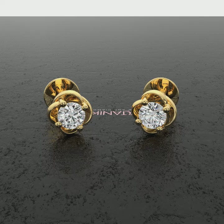 72 Single Diamond Earrings Jewellery Designs, Buy Price @ 3281 -  CaratLane.com